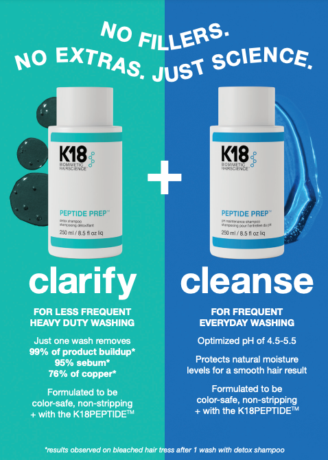 *K18 DAMAGE Shield pH maintenance shampoo & repair mask routine - K18 Australia