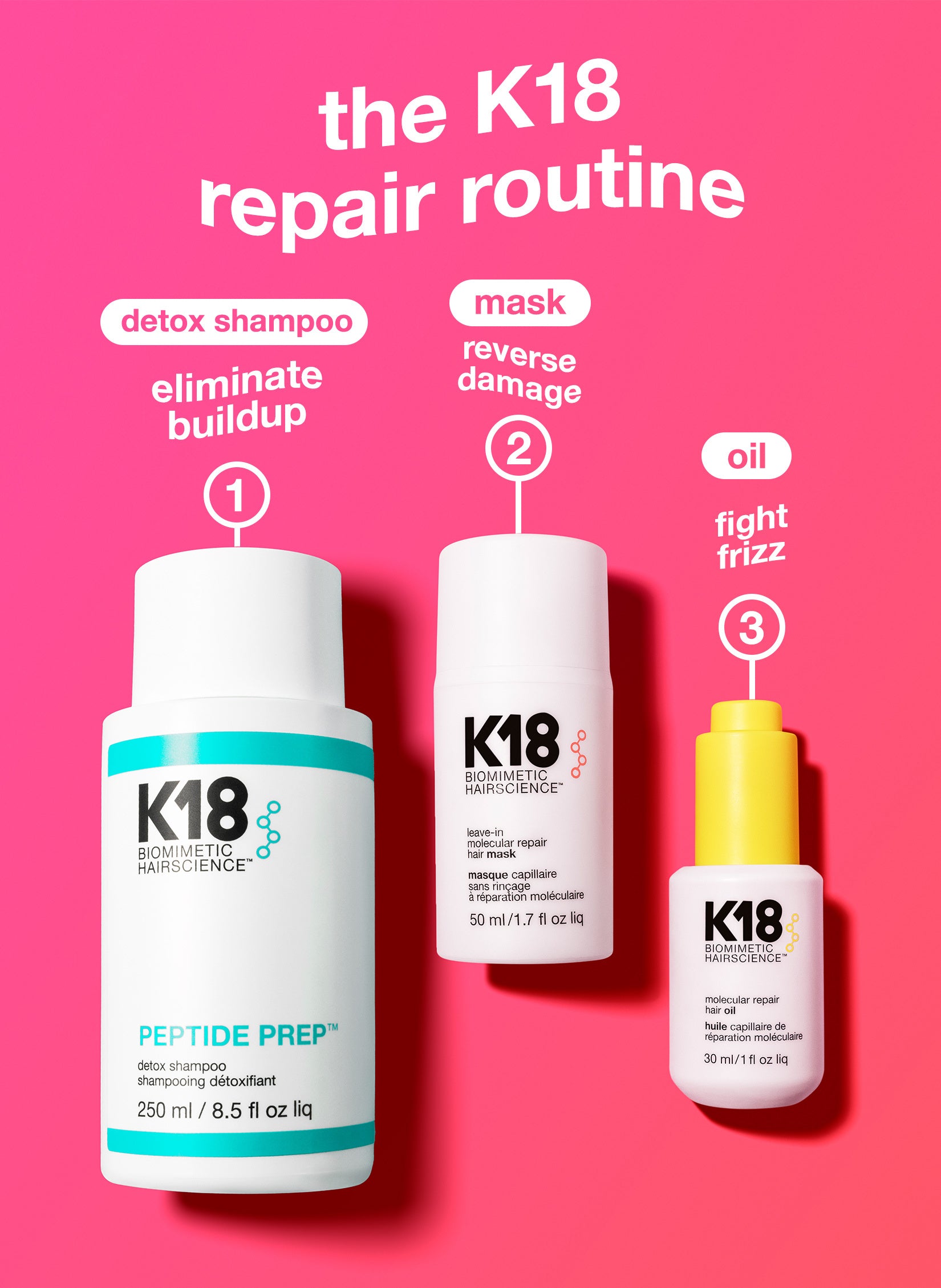 leave-in molecular repair hair mask 50ml - K18 Australia