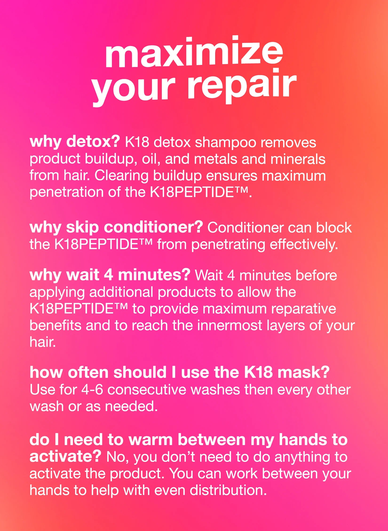 leave-in molecular repair hair mask 50ml - K18 Australia