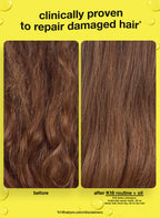 Simple K18 Australia repair, protect, and smooth holiday kit with hair treatment bottles and tools for damaged hair.