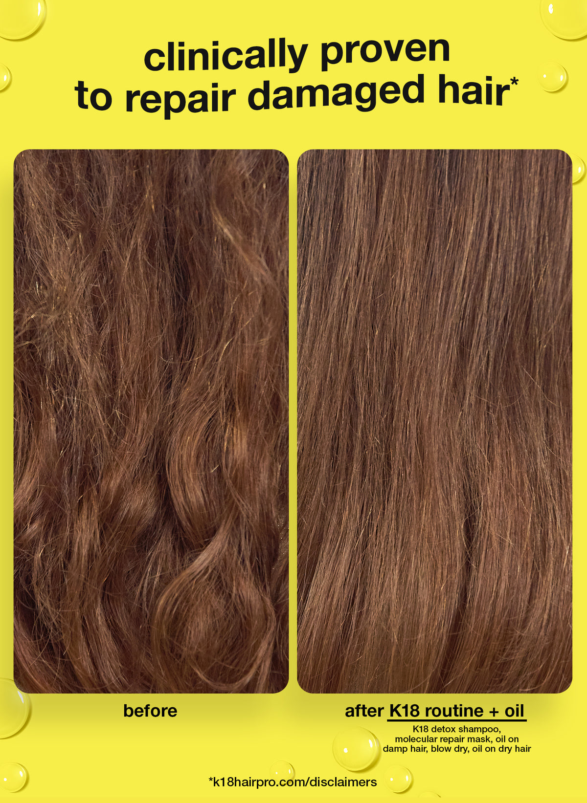 Simple K18 Australia repair, protect, and smooth holiday kit with hair treatment bottles and tools for damaged hair.