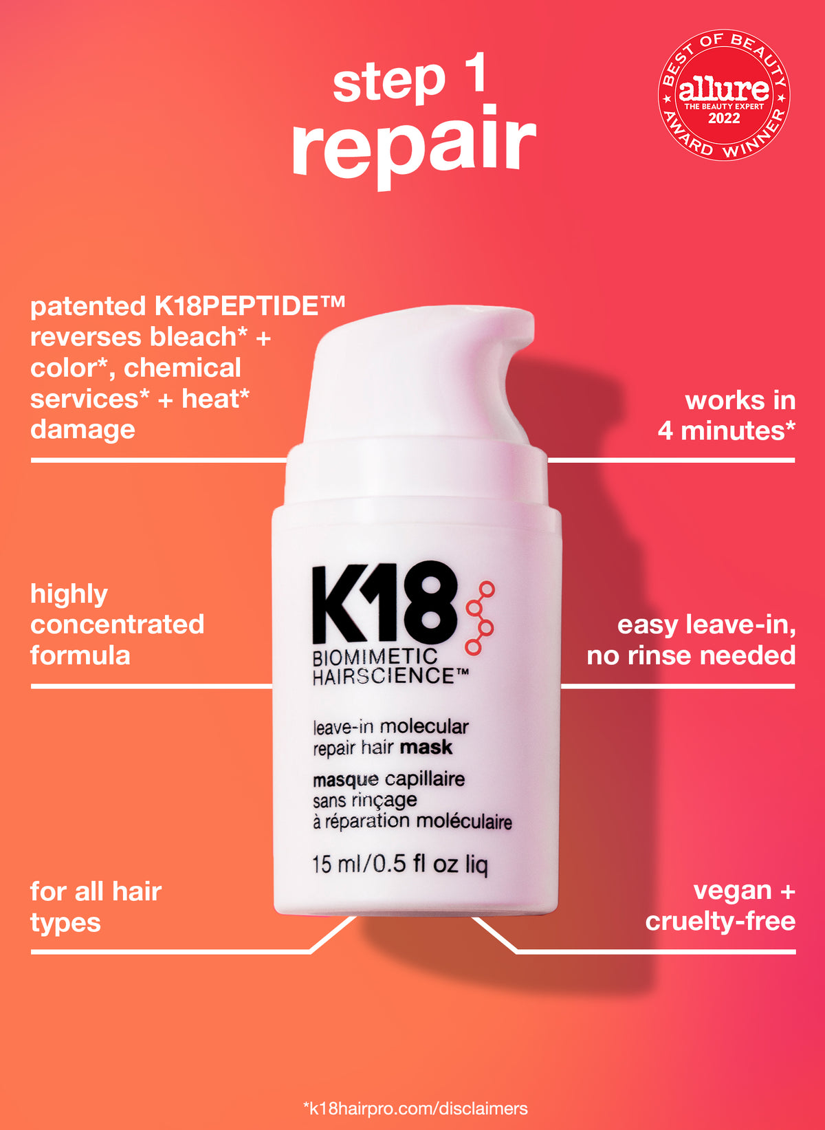 K18 Australia repair, protect, and smooth holiday kit with hair treatment bottles and tools for damaged hair care.
