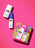 K18 Australia repair and refresh holiday kit with simple hair treatment bottles and packaging, ideal for nourishing damaged hair.