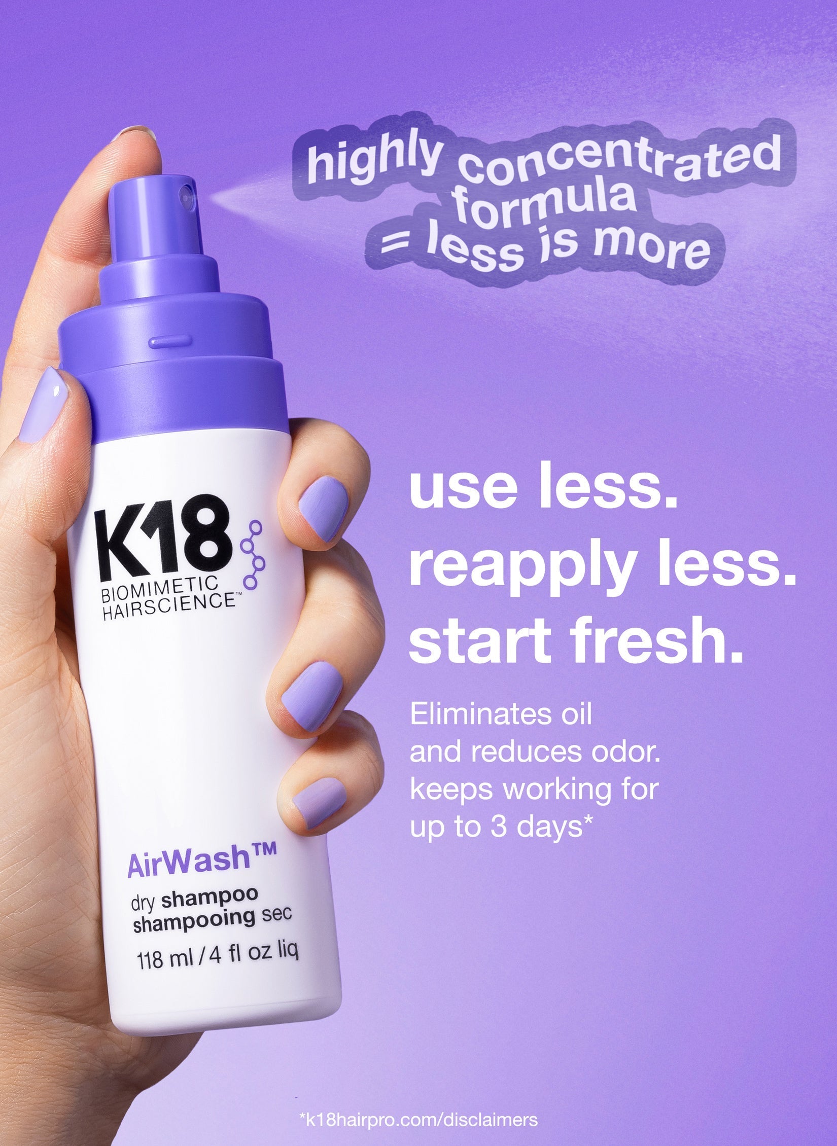 AirWash™ dry shampoo - K18 Australia