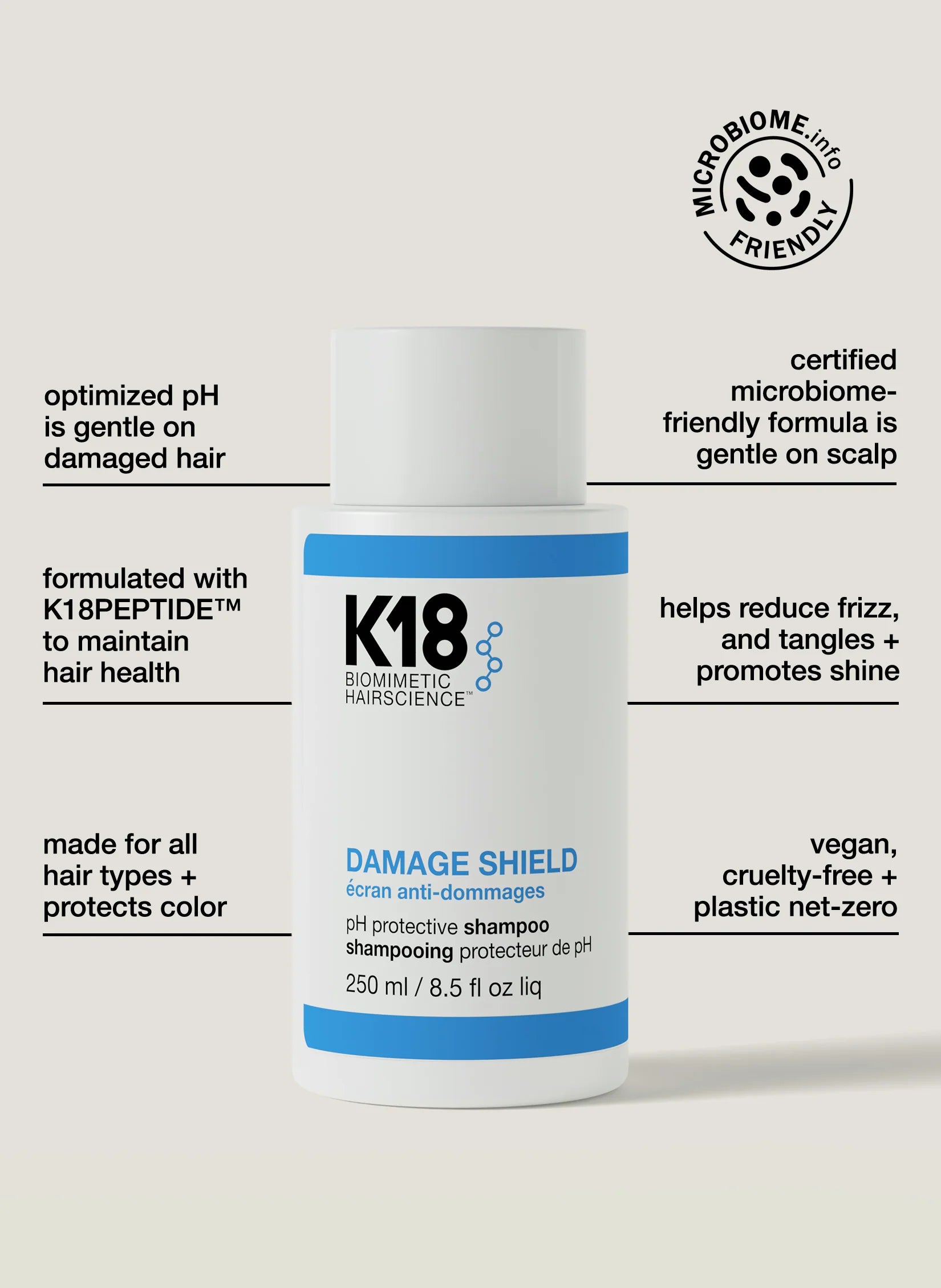 *DAMAGE SHIELD pH protective shampoo 473ml Salon Offer - K18 Australia
