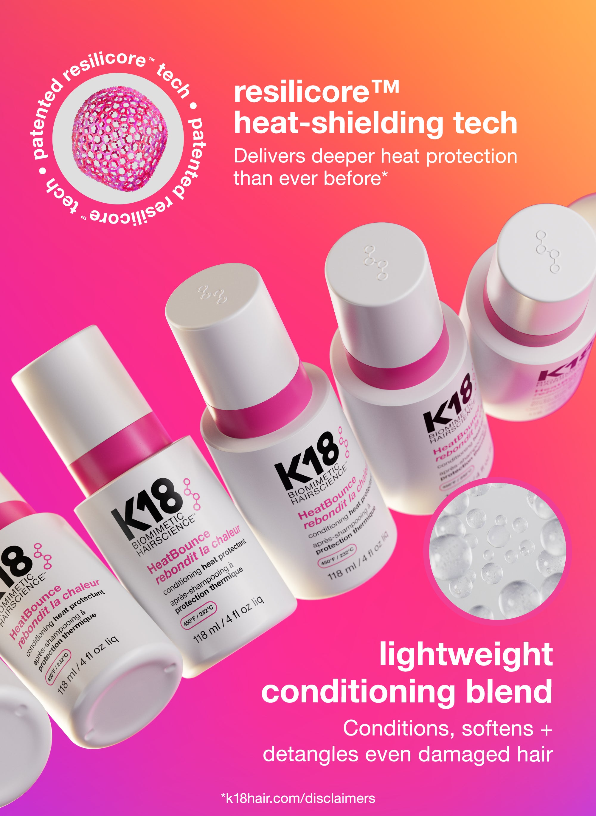 HeatBounce conditioning heat protectant - K18 Australia