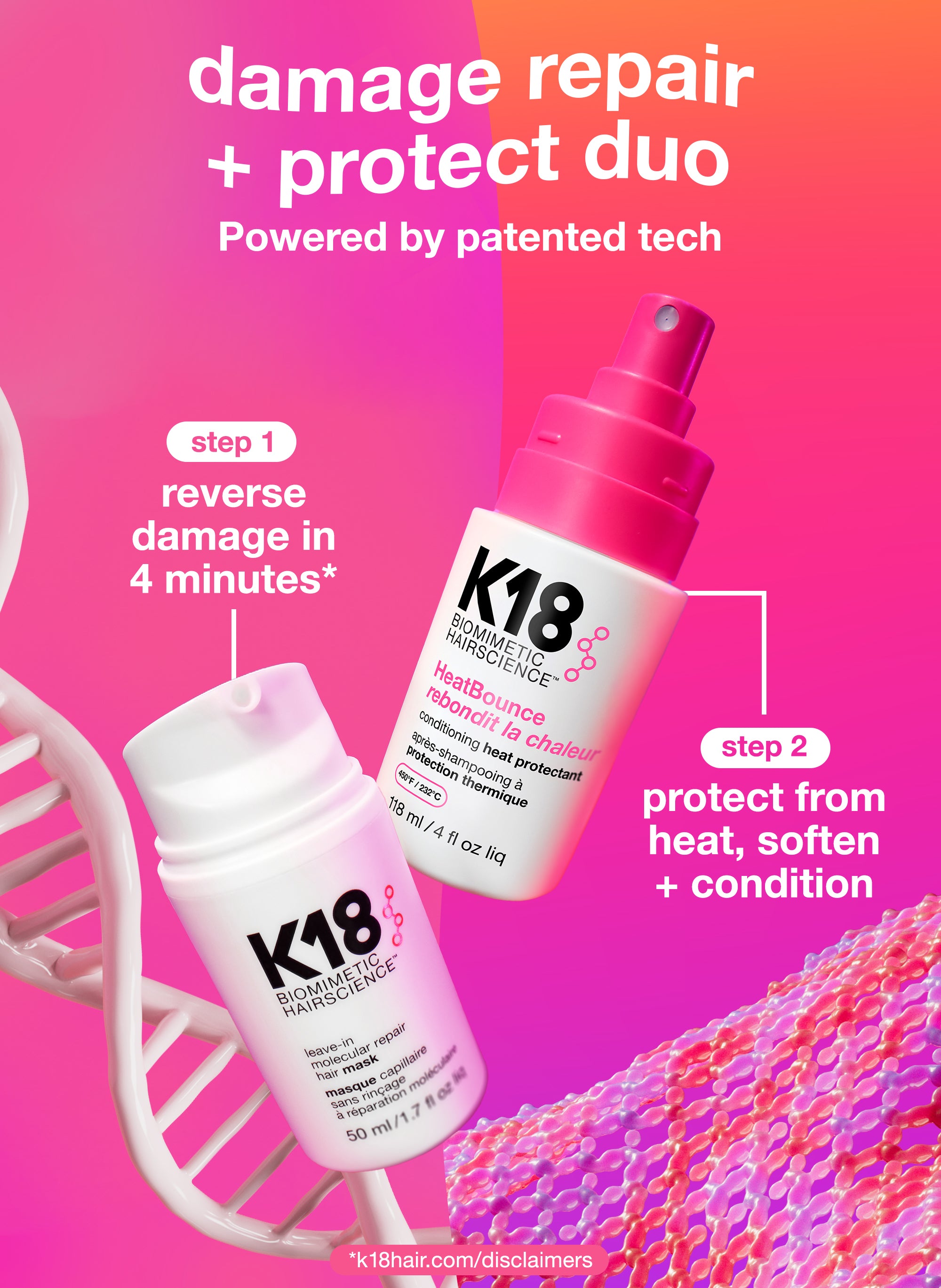 HeatBounce conditioning heat protectant - K18 Australia