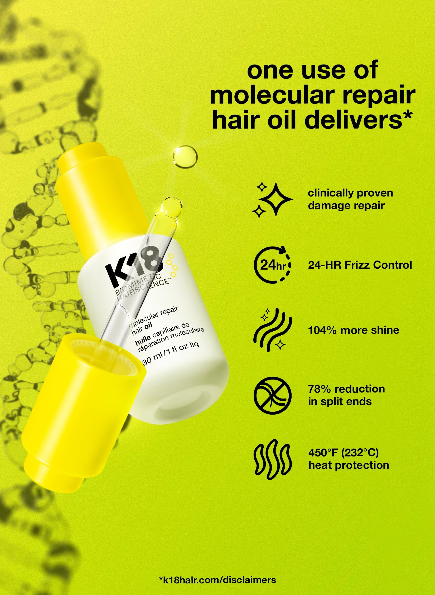 *K18 molecular Repair Hair Oil 30ml