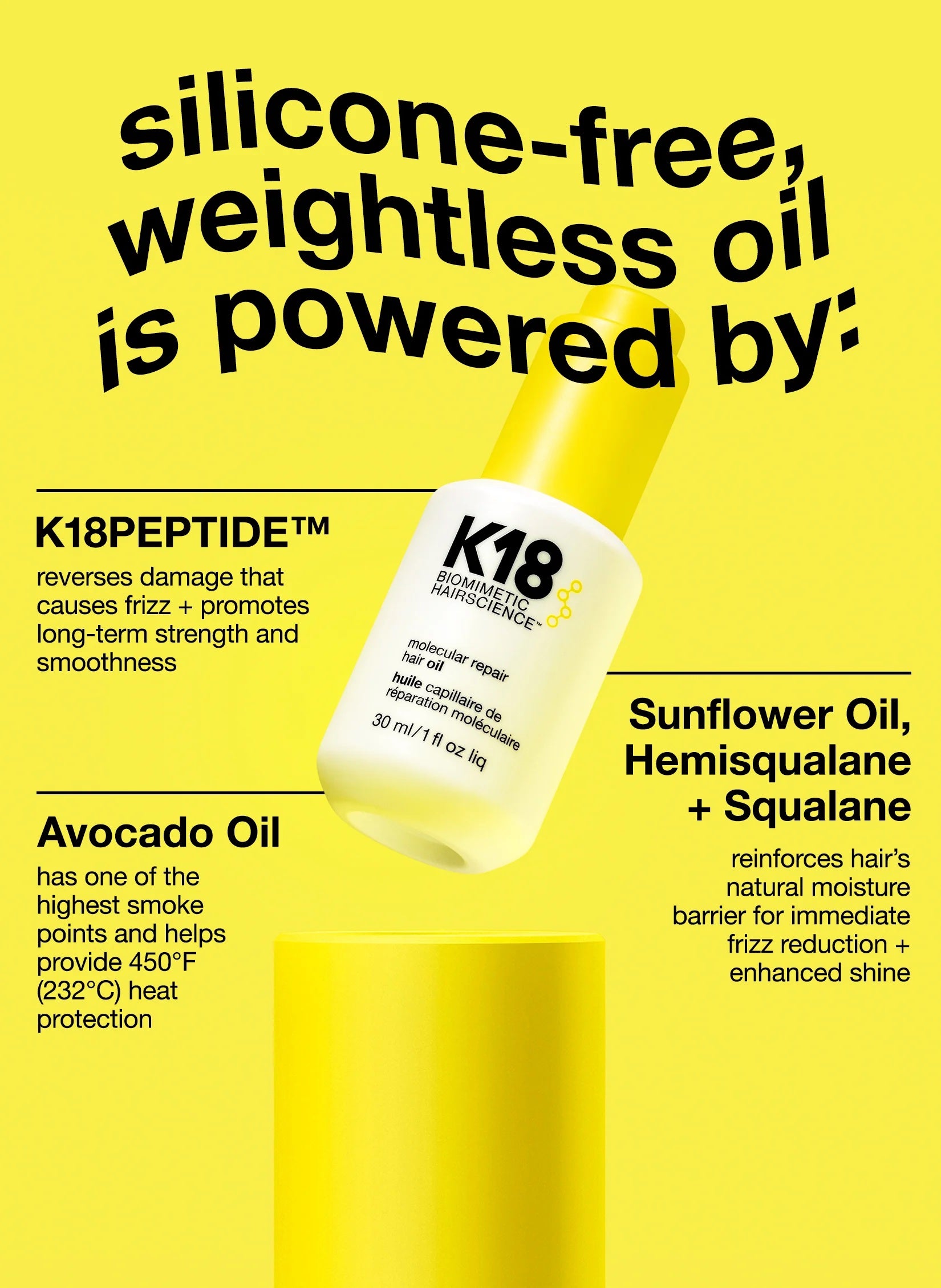 *K18 molecular Repair Hair Oil 30ml - K18 Australia
